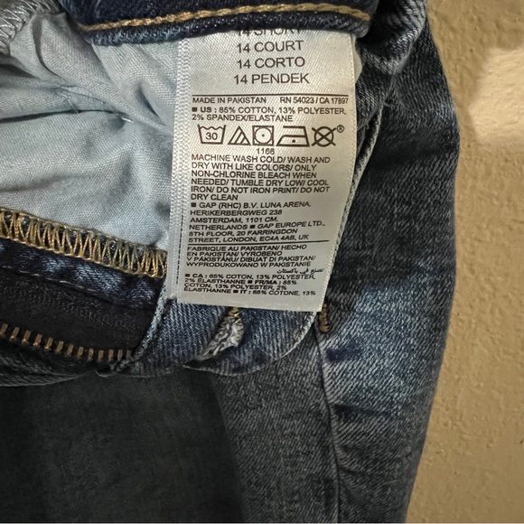 Old Navy Women’s Jeans Blue Size 14 Short High Rise O.G Straight Medium Wash - Picture 4 of 5